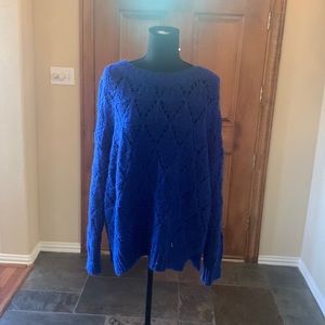 Anthropologie, Royal Blue Sleeping On Snow sweater. Size M. NWOT.